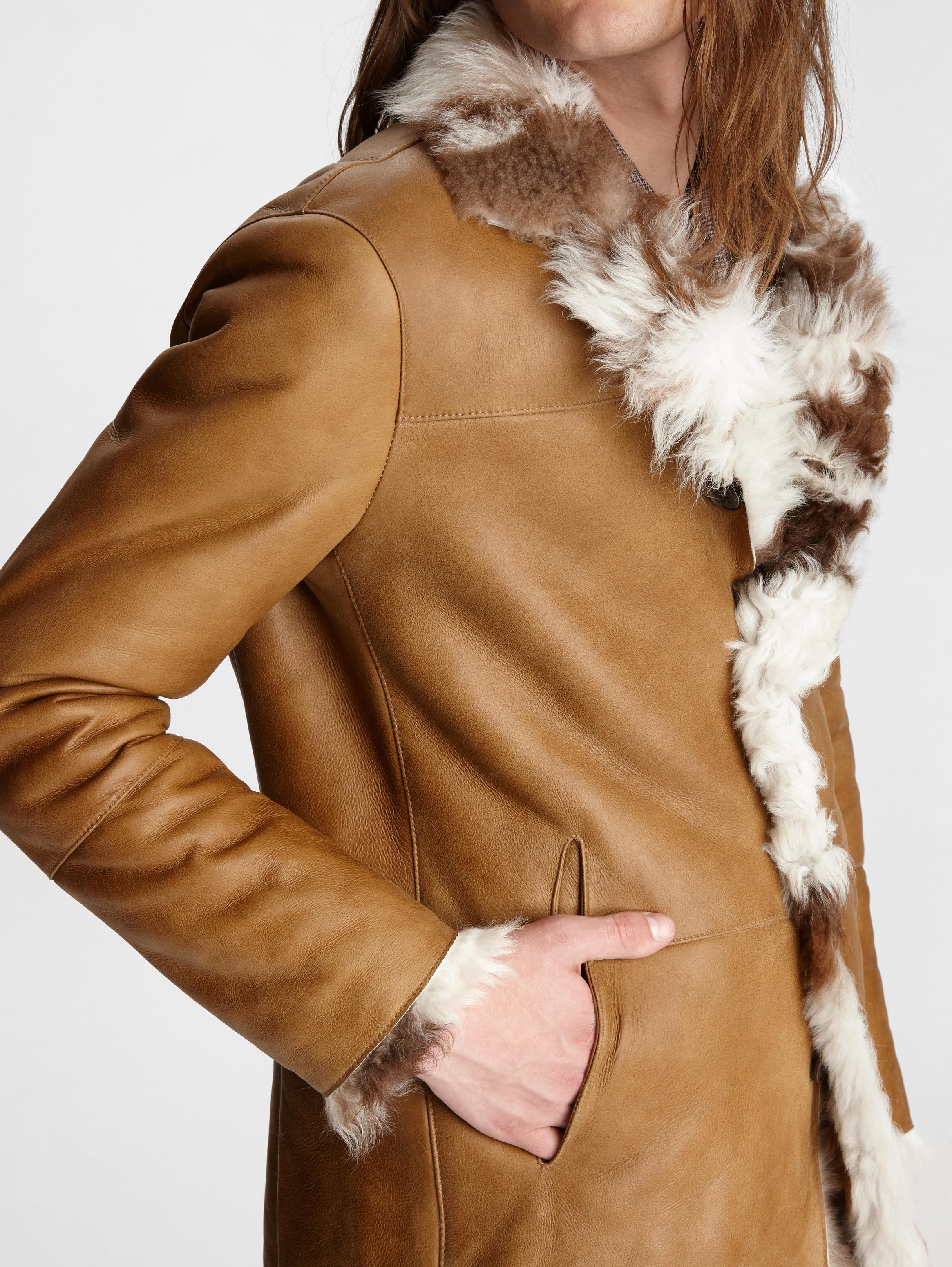 john varvatos shearling coat