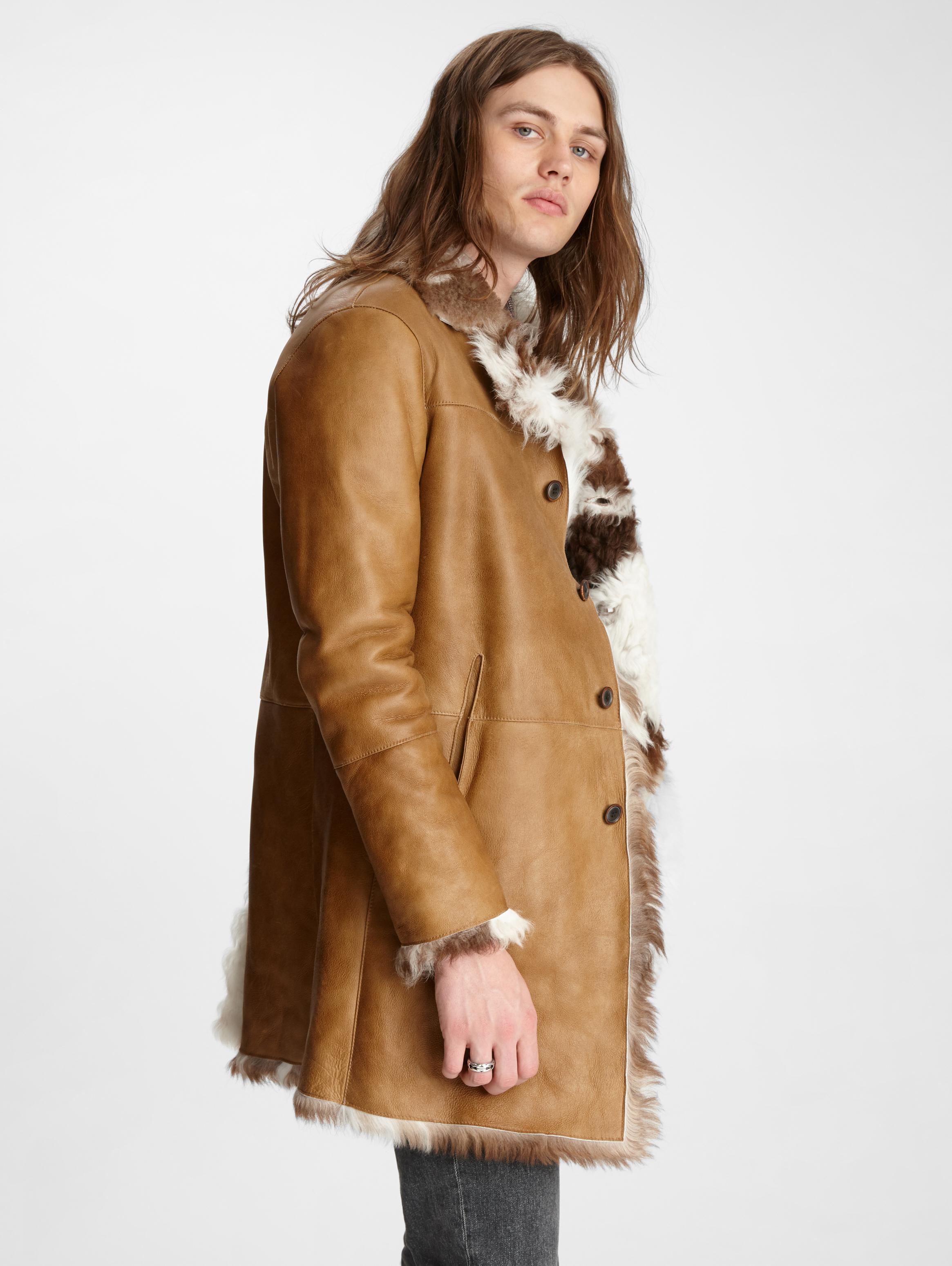 varvatos shearling coat