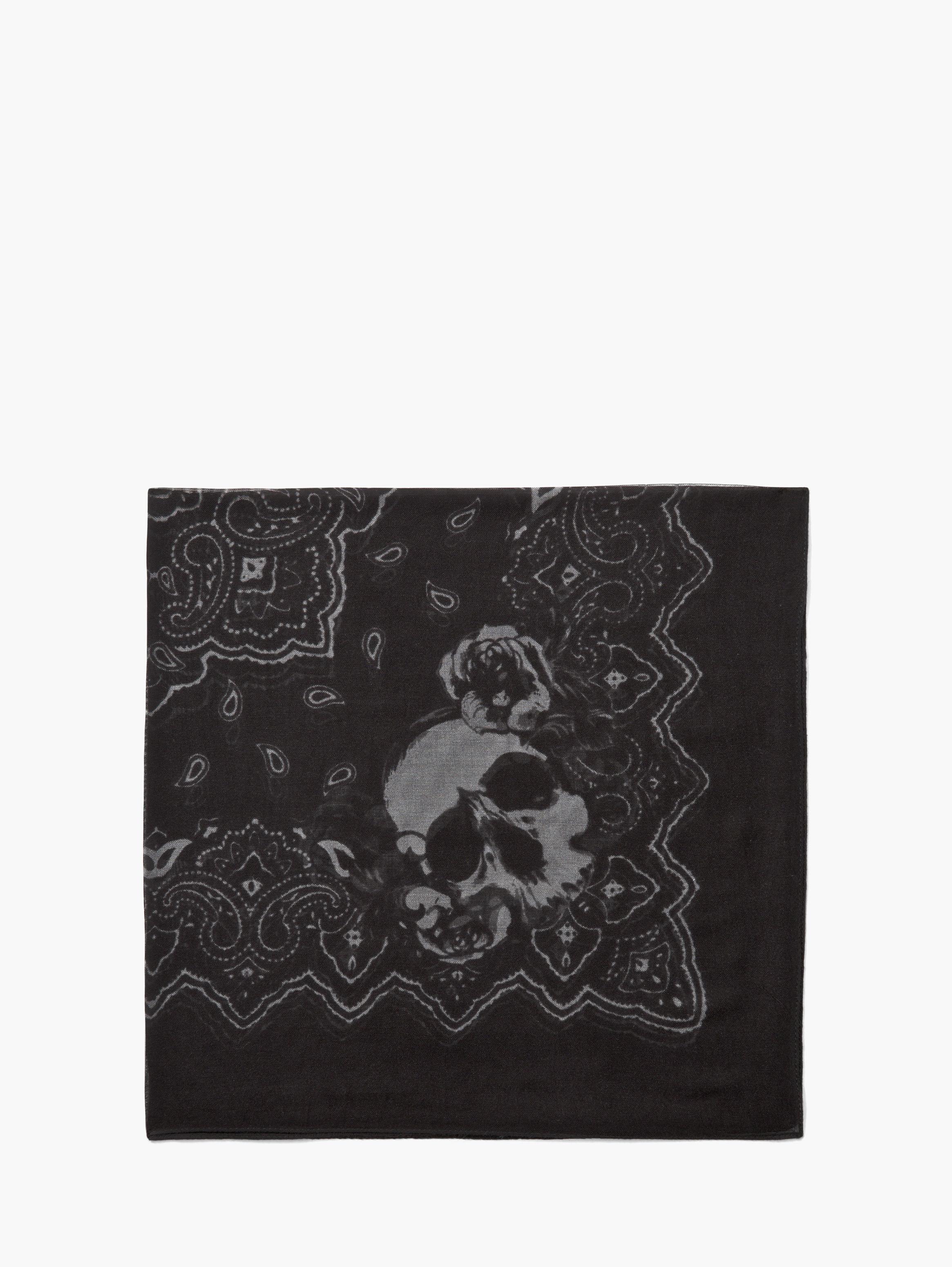 WOVEN SKULL AND PAISLEY BANDANA - John Varvatos