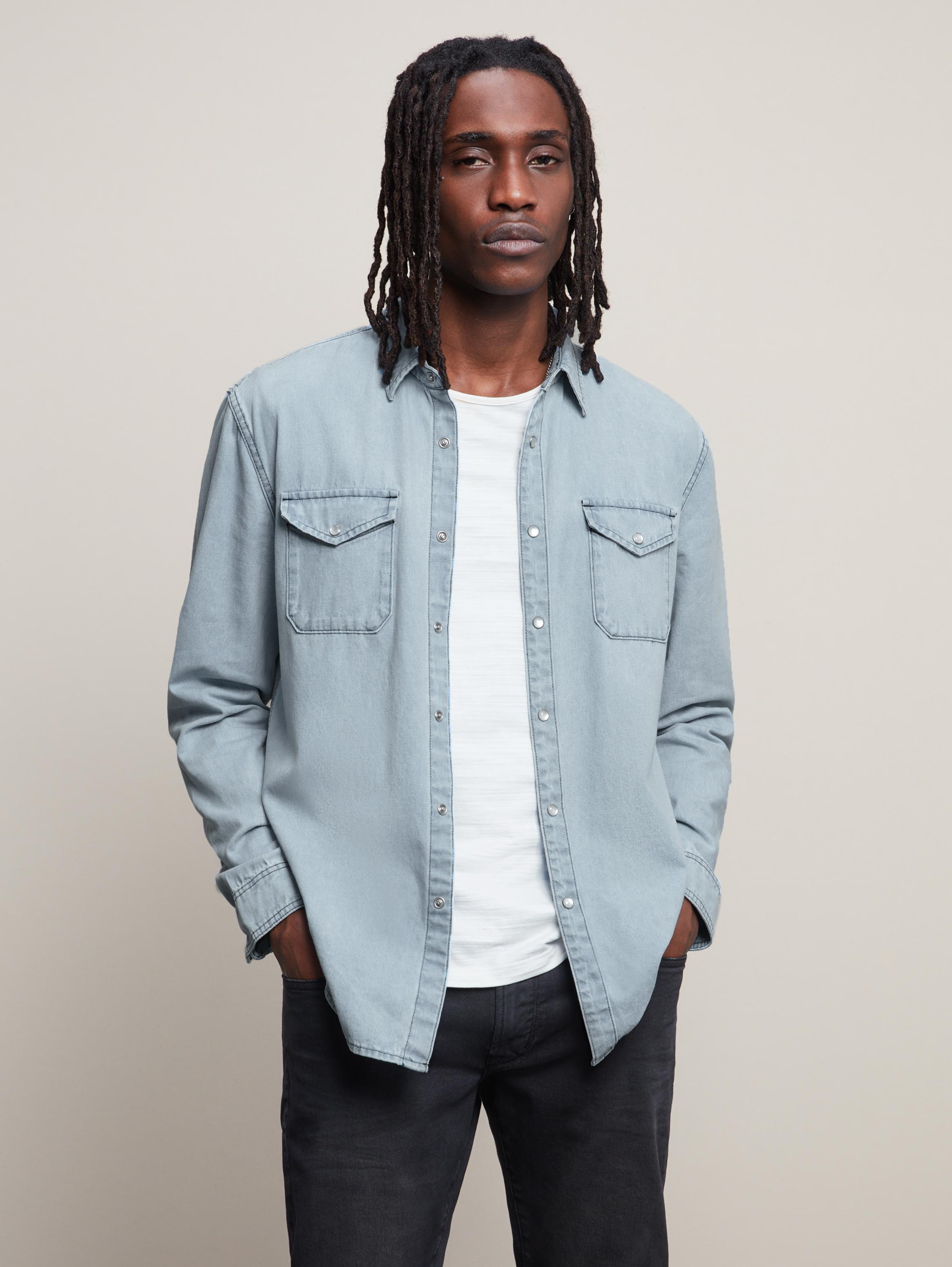 MARSHALL WESTERN DENIM SPORT SHIRT - John Varvatos