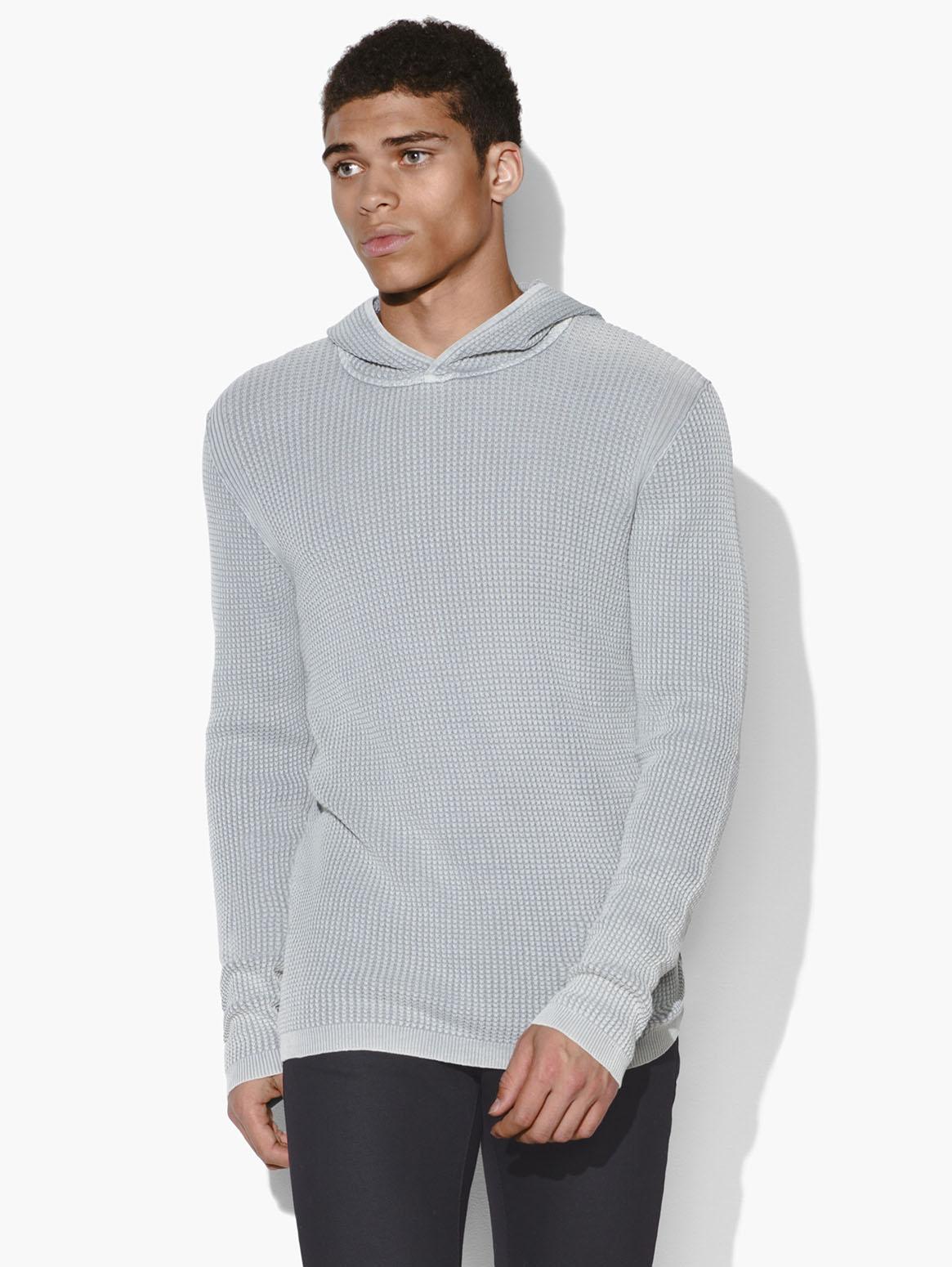 men's waffle weave hoodie