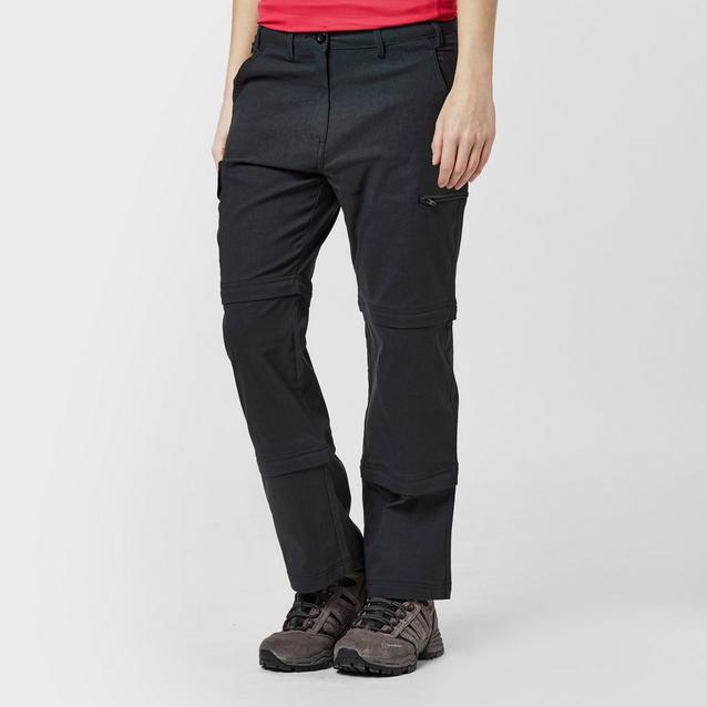 Black Peter Storm Women's Stretch Double Zip Off Trousers - Short image 1