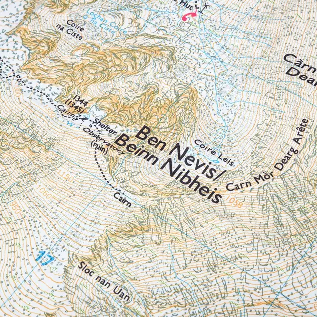 Ben Nevis Os Map Lifeventure Giant Towel (Ben Nevis Os Map Print)