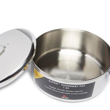 Silver|STAINLESS STEEL MSR Alpine Stowaway Pot - 1.6L