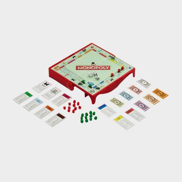 Red Hasbro Travel Monopoly Card Game