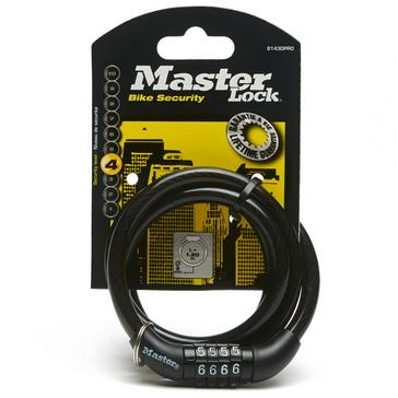 Black Masterlock Street Quantum Self Coiling Combination Lock