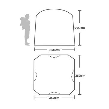 Grey Eurohike Dome Shelter 12x12