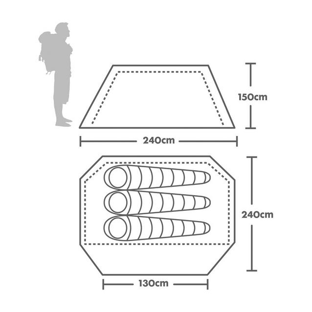 Eurohike Ribble 300 3 Person Tent Eurohike Ribble 300 3 Person Tent