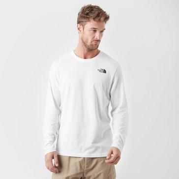 White The North Face Men’s Long Sleeve Easy T-shirt