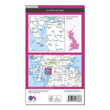 N/A Ordnance Survey Landranger Active 63 Firth of Clyde, Greenock & Rothesay Map With Digital Version