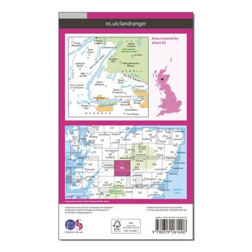 White Ordnance Survey Landranger 42 Glen Garry & Loch Rannoch Map With Digital Version