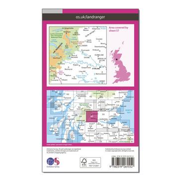 Pink Ordnance Survey Landranger 57 Stirling & The Trossachs Map With Digital Version