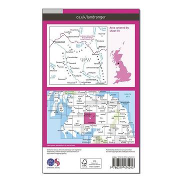 Pink Ordnance Survey Landranger Active 78 Nithsdale & Annandale, Sanquhar & Moffat Map With Digital Version