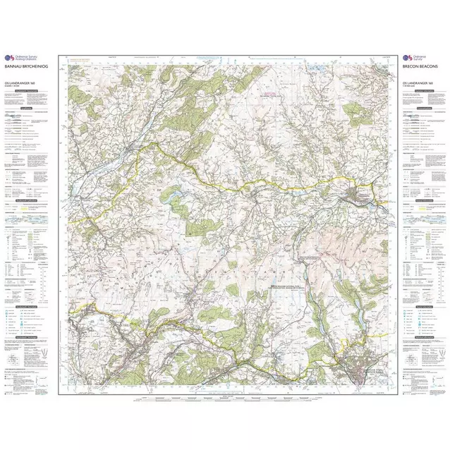 Brecon Beacons Ordnance Survey Map Ordnance Survey Landranger 160 Brecon Beacons Map With Digital Version