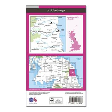 Plum Ordnance Survey Landranger 81 Alnwick & Morpeth, Rothbury & Amble Map With Digital Version