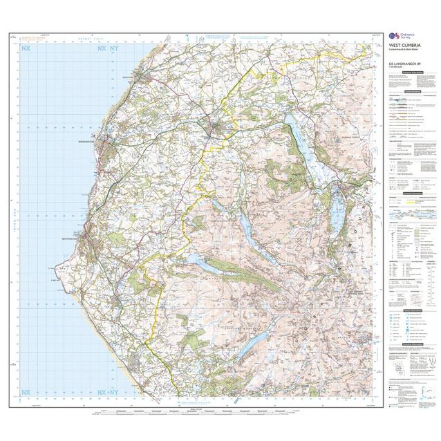 OS Landranger Map, Band 89 West Cumbria Cockermouth & Wast Water 