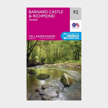 N/A Ordnance Survey Landranger 92 Barnard Castle And Surrounding Area Map With Digital Version