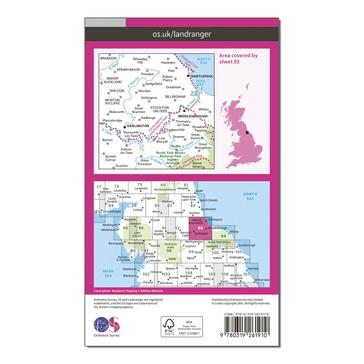 N/A Ordnance Survey Landranger 93 Middlesbrough, Darlington & Hartlepool Map With Digital Version
