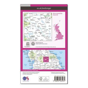 N/A Ordnance Survey Landranger 99 Northallerton & Ripon, Pateley Bridge & Leyburn Map With Digital Version