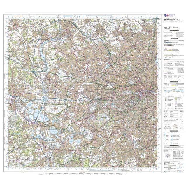 Ordnance Survey Map Of West London Sheet 176. 