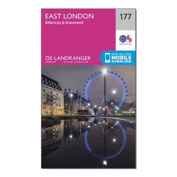 N/A Ordnance Survey Landranger 177 East London, Billericay & Gravesend Map With Digital Version