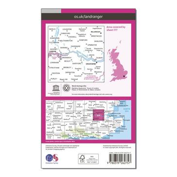 N/A Ordnance Survey Landranger 177 East London, Billericay & Gravesend Map With Digital Version