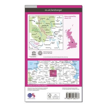 N/A Ordnance Survey Landranger 119 Buxton, Matlock, Bakewell & Dove Dale Map With Digital Version