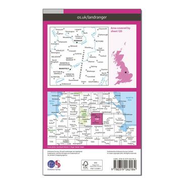 N/A Ordnance Survey Landranger 120 Mansfield & Worksop, Sherwood Forest Map With Digital Version