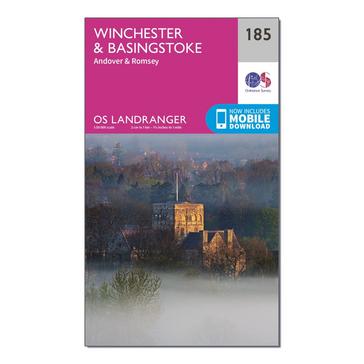 N/A Ordnance Survey Landranger 185 Winchester & Basingstoke, Andover & Romsey Map With Digital Version