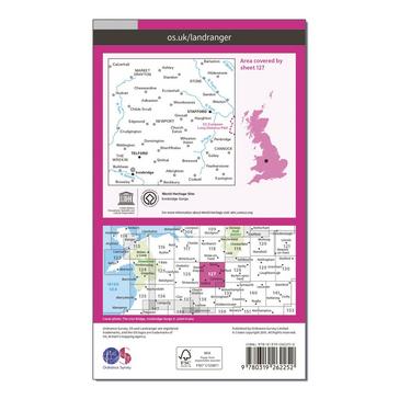 Pink Ordnance Survey Landranger 127 Stafford & Telford, Ironbridge Map With Digital Version
