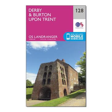 N/A Ordnance Survey Landranger 128 Derby & Burton upon Trent Map With Digital Version