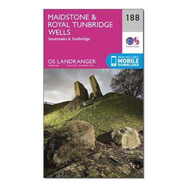 N/A Ordnance Survey OS Landranger 188 Maidstone & Royal Tunbridge Wells Map