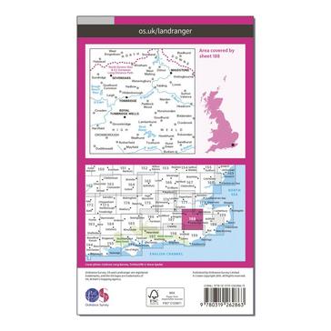 Pink Ordnance Survey Landranger 188 Maidstone & Royal Tunbridge Wells Map With Digital Version