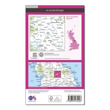 N/A Ordnance Survey Landranger Active 99 Northallerton & Ripon, Pateley Bridge & Leyburn Map With Digital Version