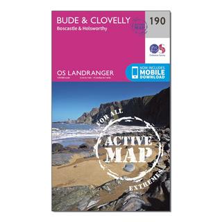 Landranger Active 190 Bude & Clovelly, Boscastle & Holsworthy Map With Digital Version