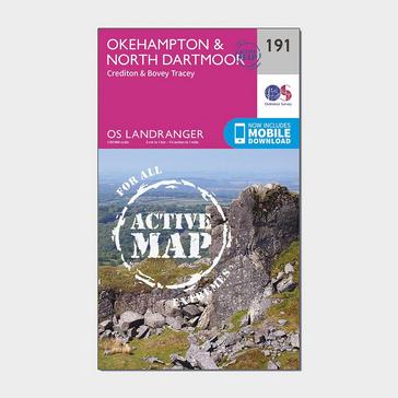 N/A Ordnance Survey Landranger Active 191 Okehampton & North Dartmoor Map With Digital Version