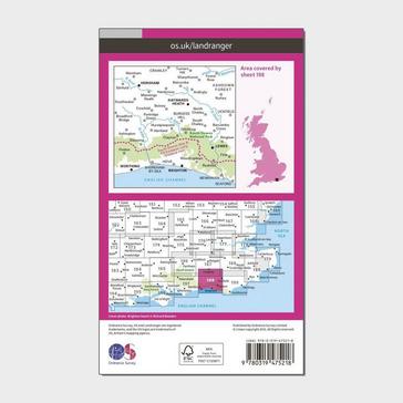 Pink Ordnance Survey Landranger Active 198 Brighton & Lewes, Haywards Heath Map With Digital Version