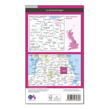 N/A Ordnance Survey Landranger Active 112 Scunthorpe & Gainsborough Map With Digital Version