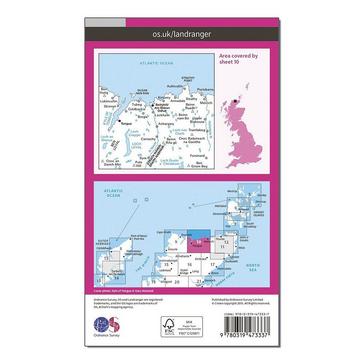 Pink Ordnance Survey Landranger Active 10 Strathnaver, Bettyhill & Tongue Map With Digital Version