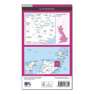 Pink Ordnance Survey Landranger Active 11 Thurso & Dunbeath Map With Digital Version