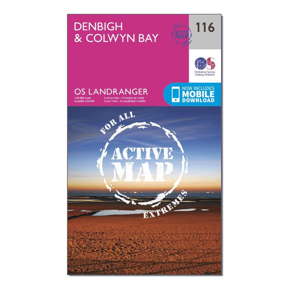 Ordnance Survey Ordnance Survey Landranger Active 116 Denbigh & Colwyn Bay Map With Digital Version - Orange, Orange Ordnance Survey Ordnance Survey Landranger Active 116 Denbigh & Colwyn Bay Map With Digital Version - Orange, Orange