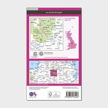 Pink Ordnance Survey Landranger Active 119 Buxton & Matlock, Chesterfield, Bakewell & Dove Dale Map With Digital Version