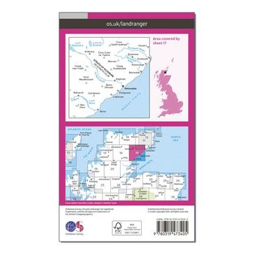 Pink Ordnance Survey Landranger Active 17 Helmsdale & Strath of Kildonan Map With Digital Version
