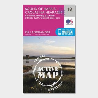 Landranger Active 18 Sound of Harris, North Uist, Taransay & St Kilda Map With Digital Version