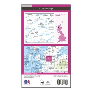 N/A Ordnance Survey Landranger Active 25 Glen Carron & Glen Affric Map With Digital Version