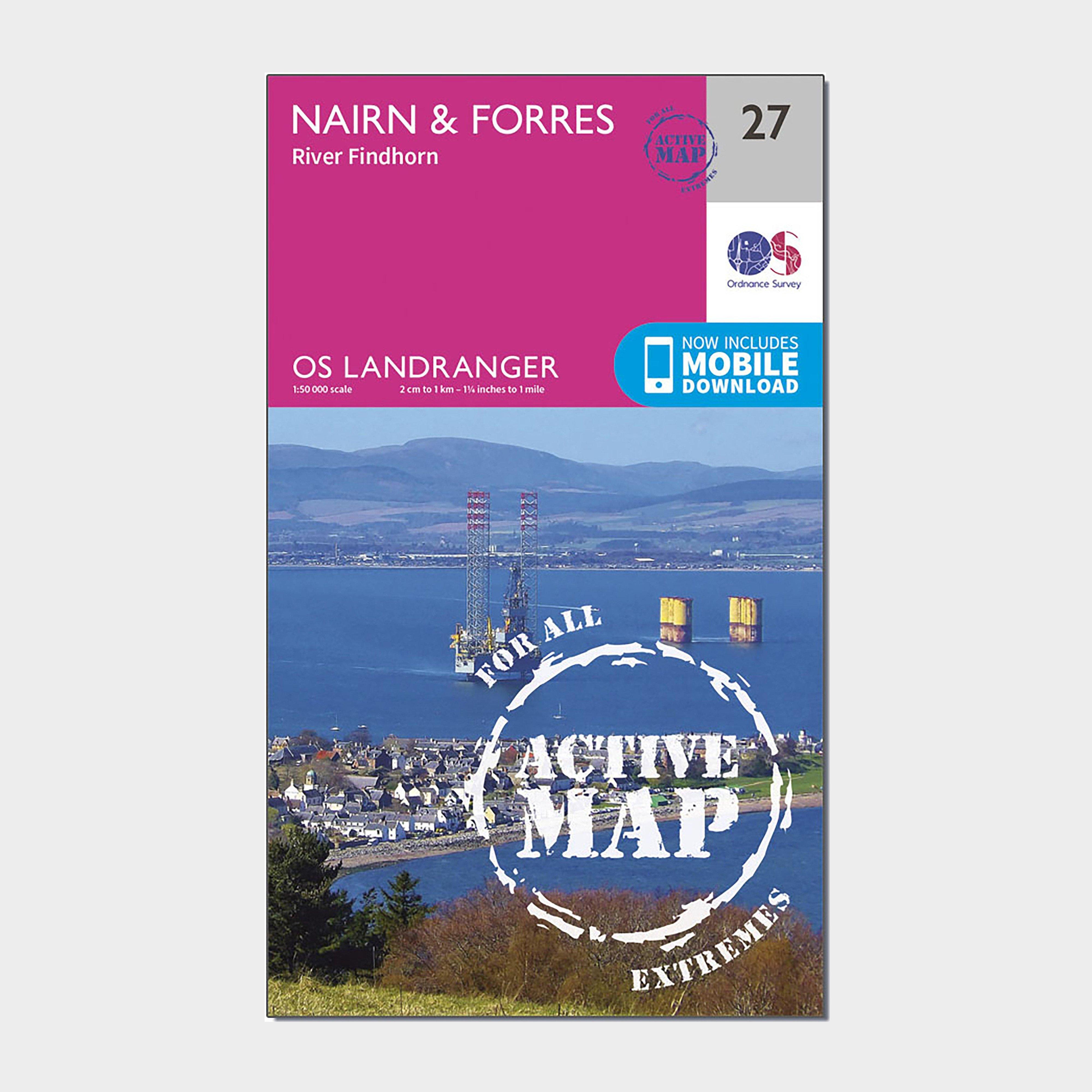Ordnance Survey Ordnance Survey Landranger Active 27 Nairn & Forres, River Findhorn Map With Digital Version - Orange, Orange Ordnance Survey Ordnance Survey Landranger Active 27 Nairn & Forres, River Findhorn Map With Digital Version - Orange, Orange