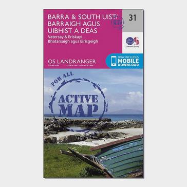 N/A Ordnance Survey Landranger Active 31 Barra & South Uist, Vatersay & Eriskay Map With Digital Version