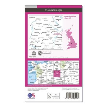 Pink Ordnance Survey Landranger Active 127 Stafford & Telford, Ironbridge Map With Digital Version