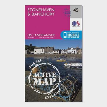 N/A Ordnance Survey Landranger Active 45 Stonehaven & Banchory Map With Digital Version