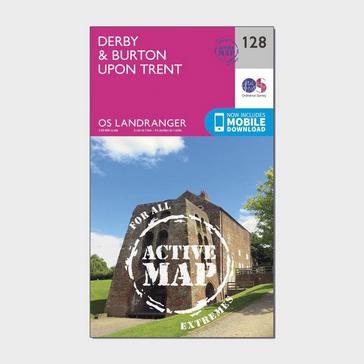 N/A Ordnance Survey Landranger Active 128 Derby & Burton upon Trent Map With Digital Version